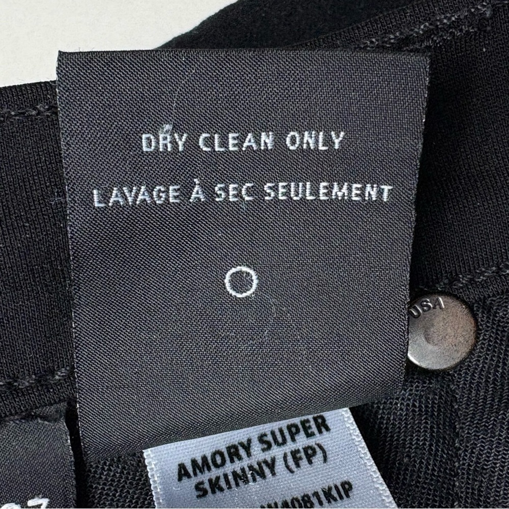 Hudson Amory Super Skinny Black Ankle Jeans Size 27 Velvet Contrast Stripes - Picture 13 of 13